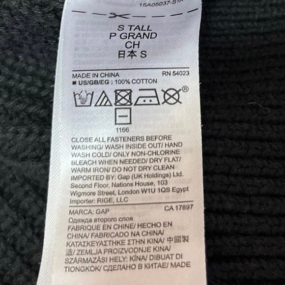 Gap Women's Black Chunky Knit Crewneck Long Sleeve Pullover Sweater Top Size S - Picture 5 of 5